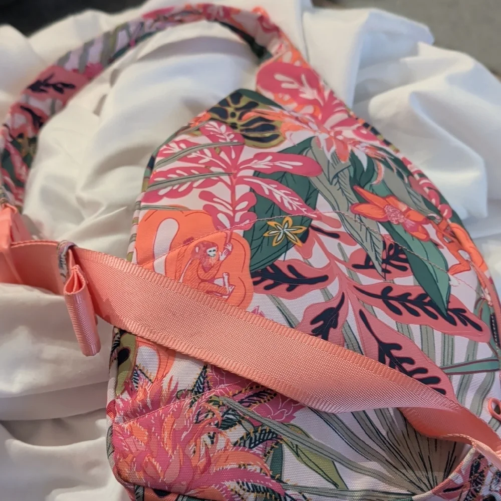 Vera Bradley Pink Tropical Print Crossbody Sling